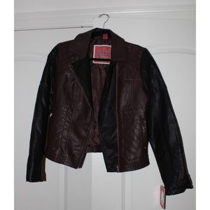 Brown/Black New Leather Jacket